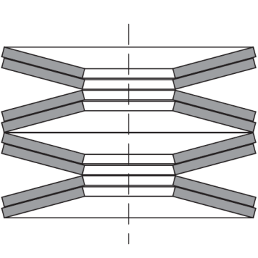 <b>EN COMBINACIÓN</b><br> Deflexión: platillo individual multiplicado por el número de platillosen serie<br> Deflexión